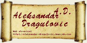 Aleksandar Dragulović vizit kartica